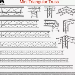 Mini Triangular Truss 009 3D print model