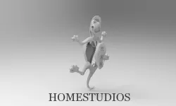 Movable Pendant Lizard with GEMs 3D print model