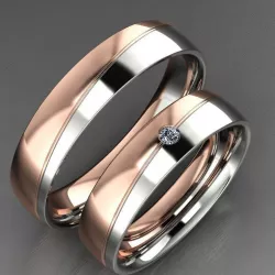 Multicolor Gold Wedding Band  3D print model