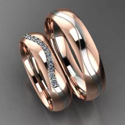 New Classic Duo-Tone Wedding Band 3D print model
