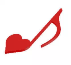 Nota Musicale Cuore San Valentino 3D print model