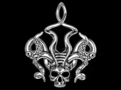 Pendant skull with tentacles 3D print model