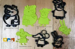 Peppa Pig Family cutter 3D print model