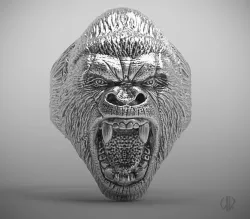 Ring gorilla growls 3D print model
