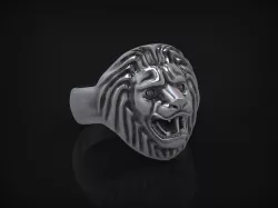 Ring Lion King STL 3D print model