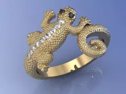 Ring Lizard 01 3D print model