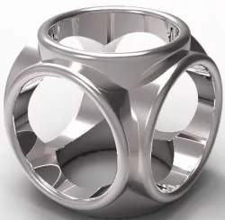round cube mens ring 3D print model