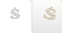 S letter pendant 3D print model