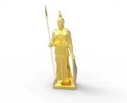 Scanned Athena Statue 3D print model