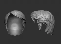 Short Hair stylized 3D print model