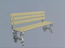Simple bench 3D print model