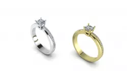 Solitaire Diamond Ring 3D print model