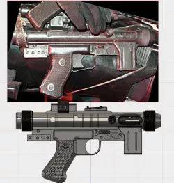 Star Wars SE-14R Blaster 3D print model