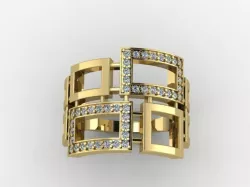 Stl squares ring 3d 3D print model