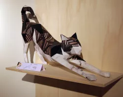Strech Cat Low Poly 408 Faces 3D print model