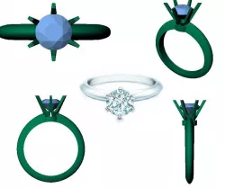 TIFFANY SOLITAIRE RING 3D print model