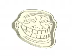 Trollface Cookie Cutter 3D print model