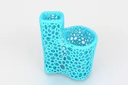 Voronoi Toothbrush Toothpaste Holder 3D print model