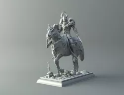 Warrior on horse - kit for 3D printing 3D print model