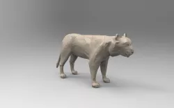 White Tiger 3D Low-Poly 3D print model