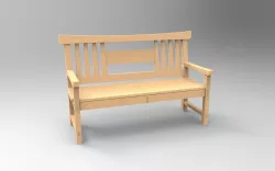 Wood Bench  3D print model