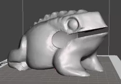 Wood Frog Guiro Rasp Toy 3D print model