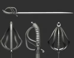WW2 Saber 3D print model