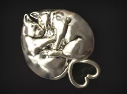 3d Printable cat Pendant 3D print model 3D print model