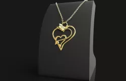 3d printable Heart Pendant 3D print model