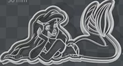 Ariel Mermaid from Disney the The Little Mermaid Cookie Cutter 3D print model