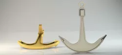 Boat Anchor Pendant  for Men  3D print model