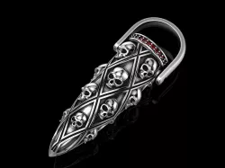 Bullet with skulls pendant 3D print model