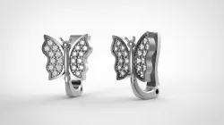 butterfly earrings for childrens 3D print model