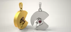 C Letter Pendant for Women and Men Clear Model Necklaces 3D print model
