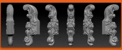 CABRIOLE CARVED Furniture Leg 3D Models set - 004 3D print model
