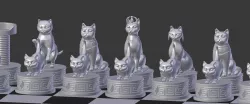 Chess Cats 3D print model