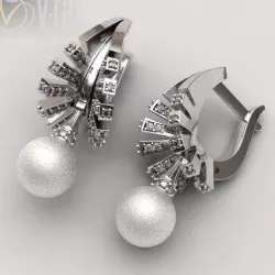 Cleopatra Pearl Earrings light  3D print model