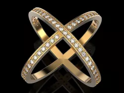 CROSSED RING 3D print model