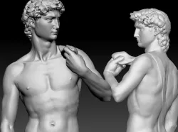 David by Michelangelo Classic Statue 3D print model