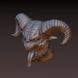 Demon head 3D print model