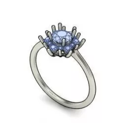 diamond ring for ladies 3D print model