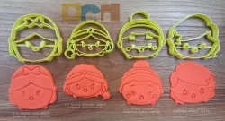 Disney princess tsumtsum edition cinderella jasmin ariel snow 3D print model