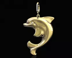 Dolphin pendant 3D print model