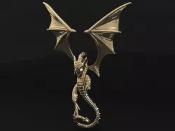 Dragon pendant 3D print model