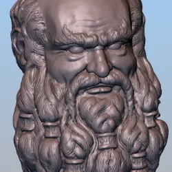 Dwarf head 3D print model