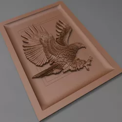Eagle bas relief for CNC 3D print model