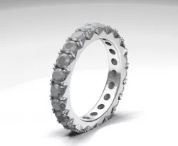 eternity band fishtail engagement gold jewelry 3D print model