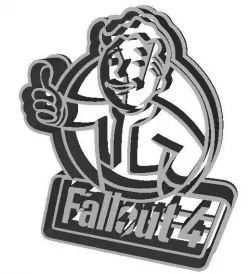 Fallout 4 Logo Cookie Cutter with intricate Detail 3D print model