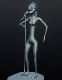 Female Jazz Singer 3D print model