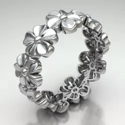  FLOWER BAND RING REF-77 3D print model